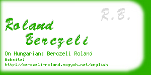 roland berczeli business card